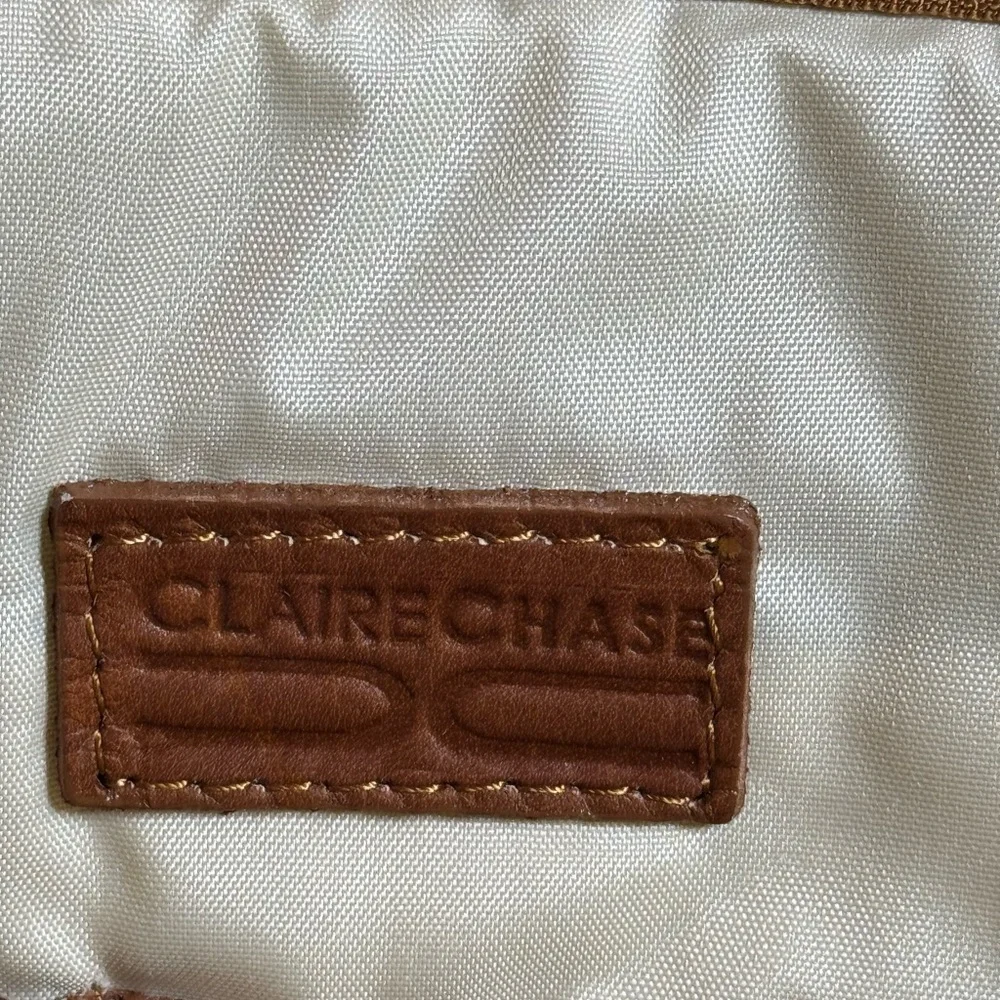 Claire Chase Unisex Saddle Brown Genuine Leather Folio Briefcase Laptop Bag